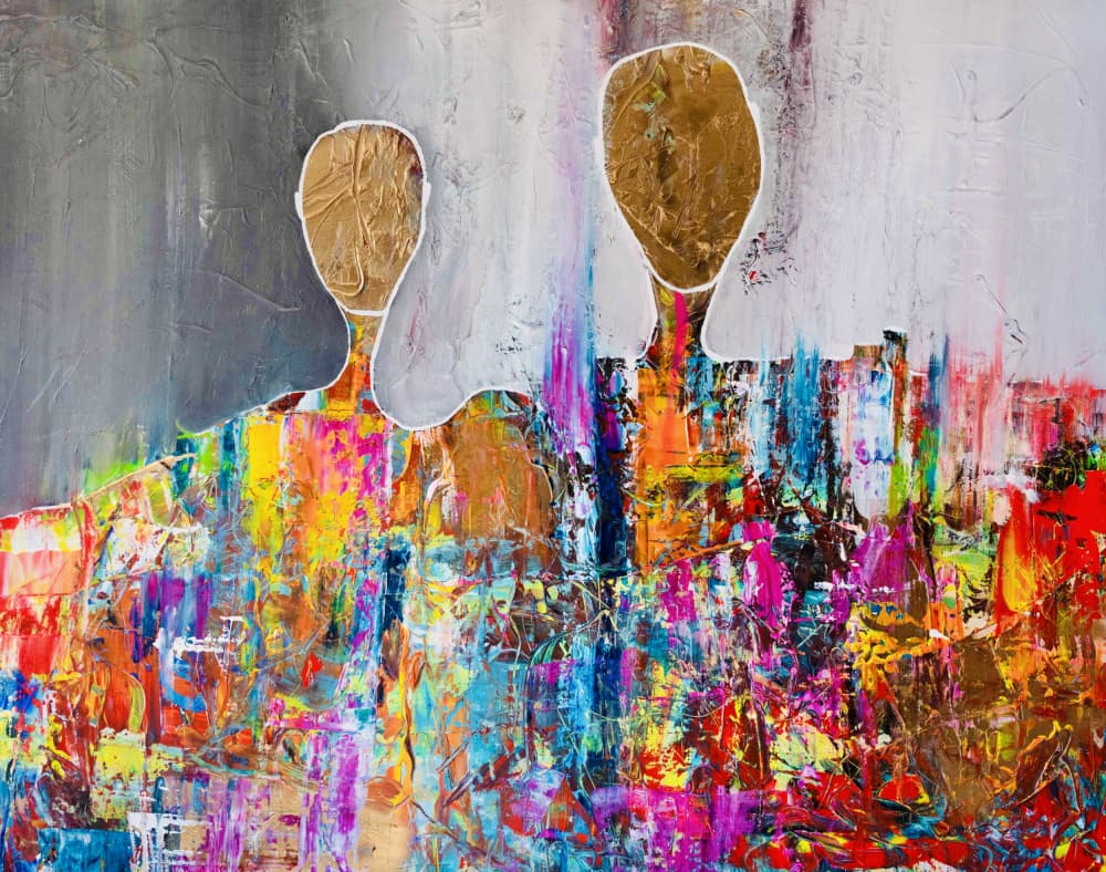 Vibrant Abstract Figures by Fredrik Olsen — canvas wall art