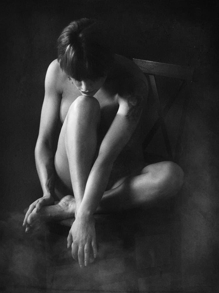 Pensive Female Form by Marius Cinteza — canvas wall art