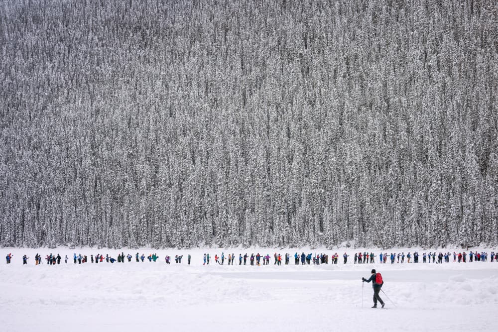 Snowy Nordic Adventure by Leechee Z — canvas wall art