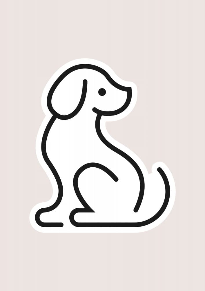Sweet Sitting Puppy by kathrinmay — canvas wall art