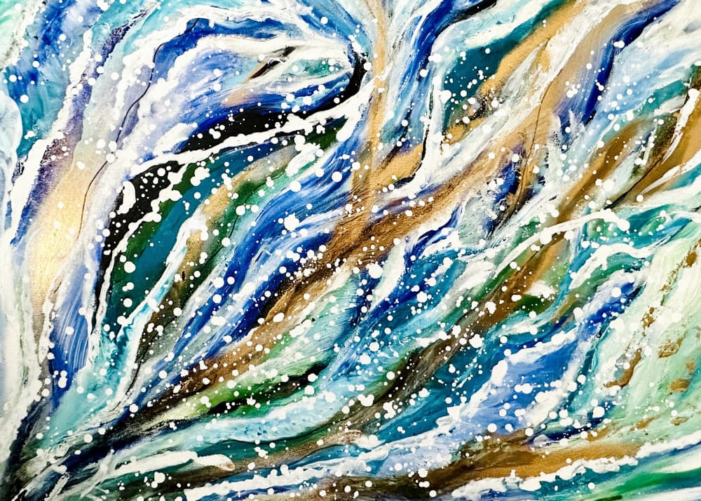Glistening Ocean Flow by Annika Tiren — canvas wall art