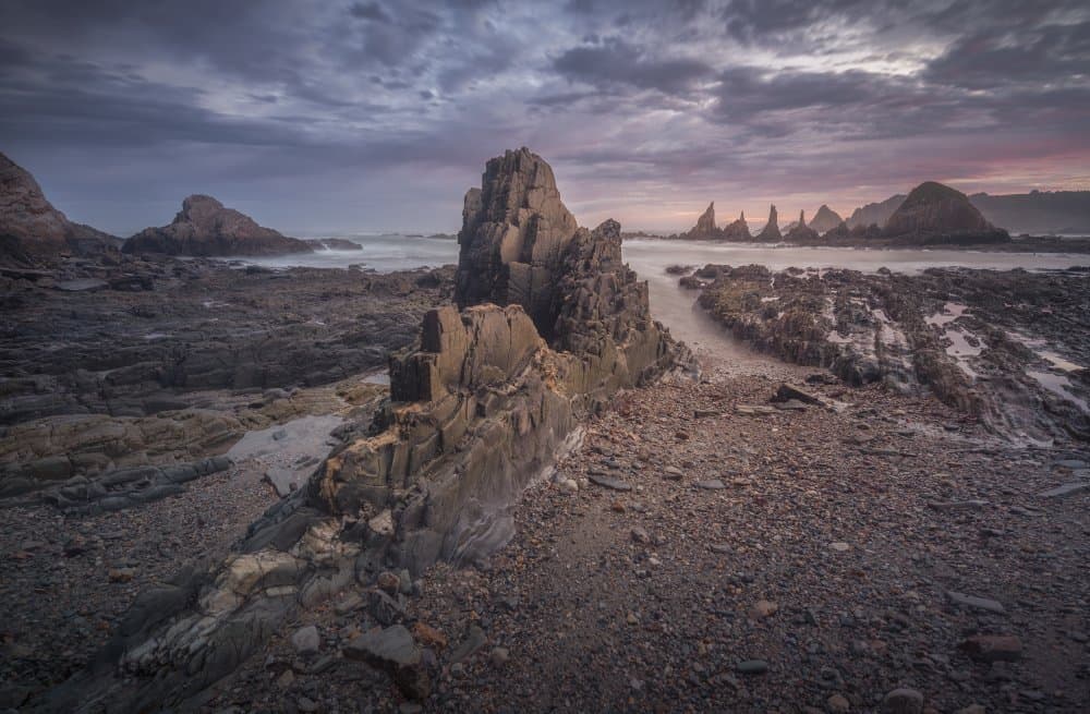 Rocky Coast Twilight by Josema Martin Espinar — canvas wall art