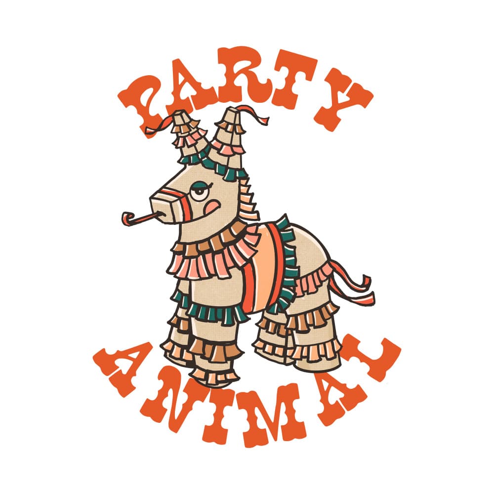 Party Animal Pinata by The Whiskey Ginger — canvas wall art