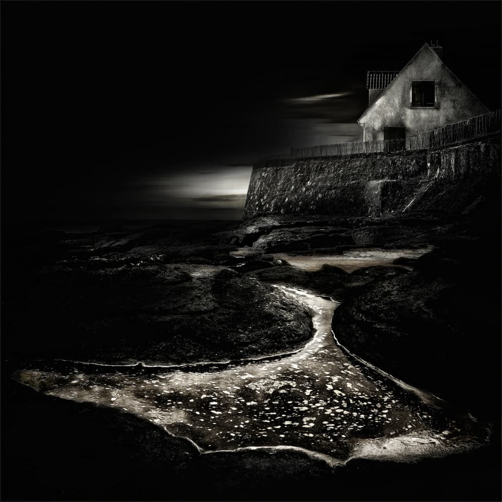 Lonely Coastal House by Gilbert Claes — canvas wall art