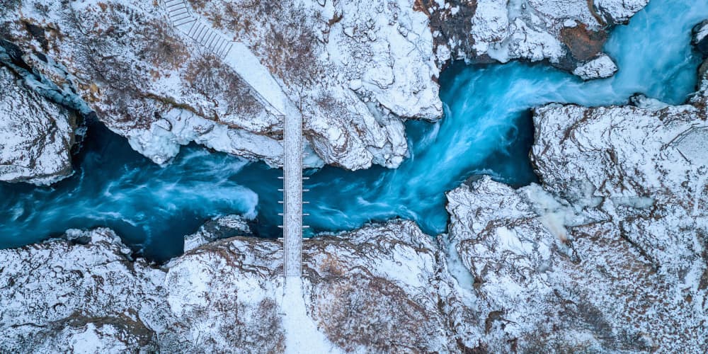 Winter River Gorge by Judith Kuhn — canvas wall art
