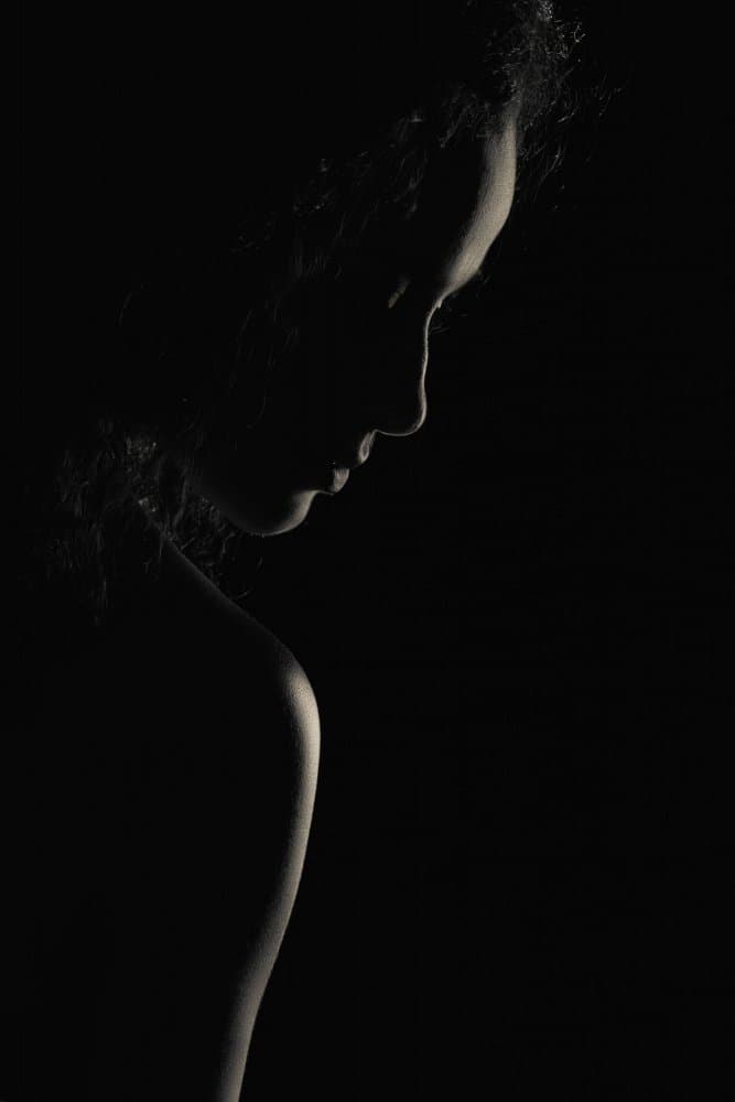 Pensive Woman Profile by Ruth Franke — canvas wall art