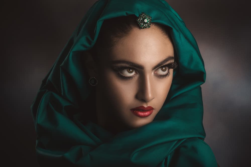 Emerald Elegance Woman by Peppe Tambè — canvas wall art