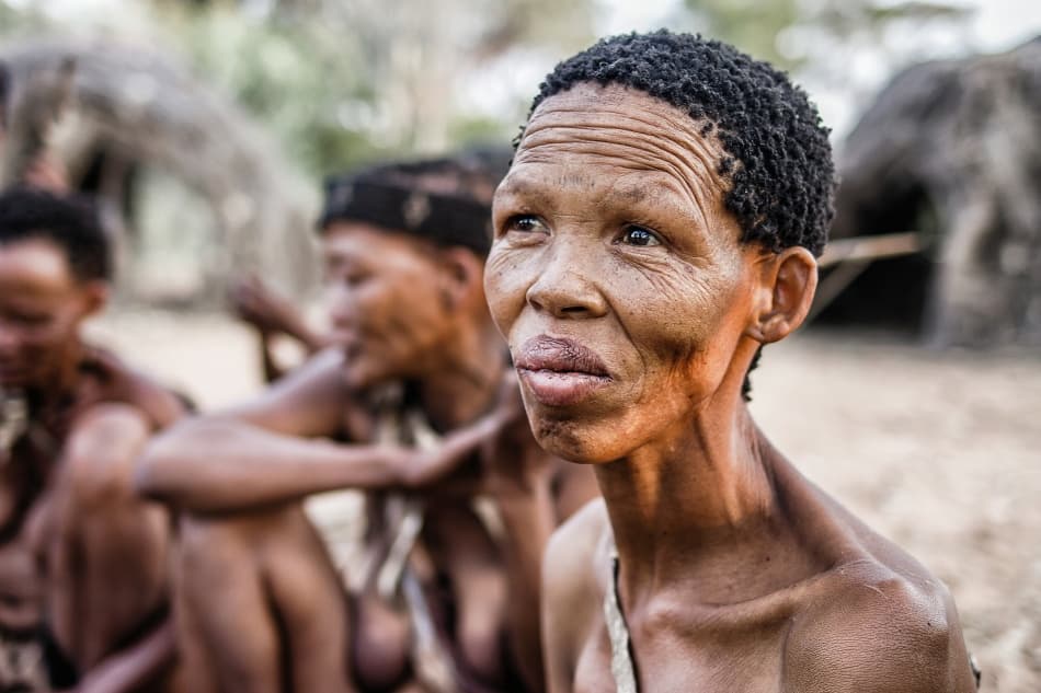 bushmen: a family life by Pavol Stranak — canvas wall art