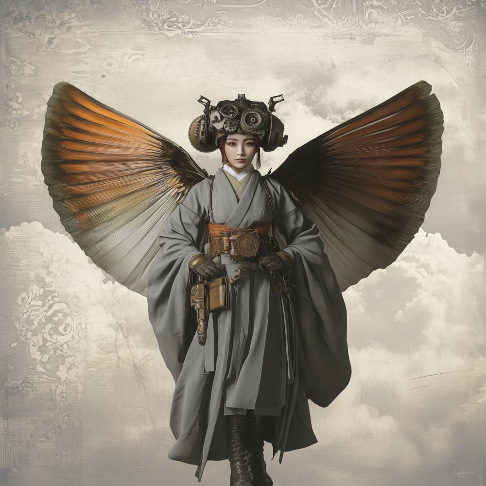 Steampunk Sky Warrior by Sue Skellern — canvas wall art