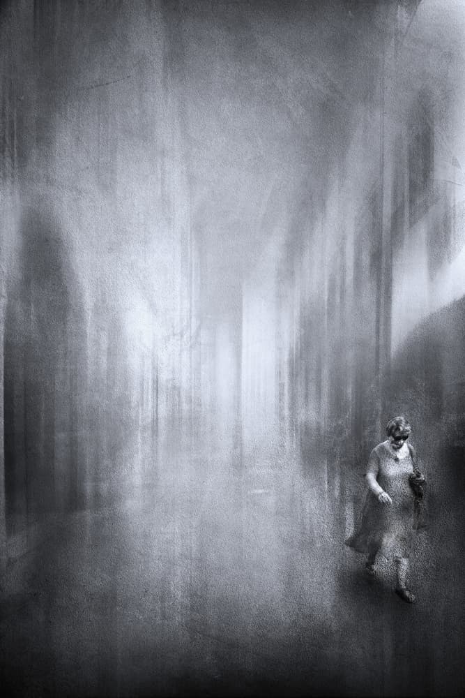 Solitary City Stroll by Nicodemo Quaglia — canvas wall art