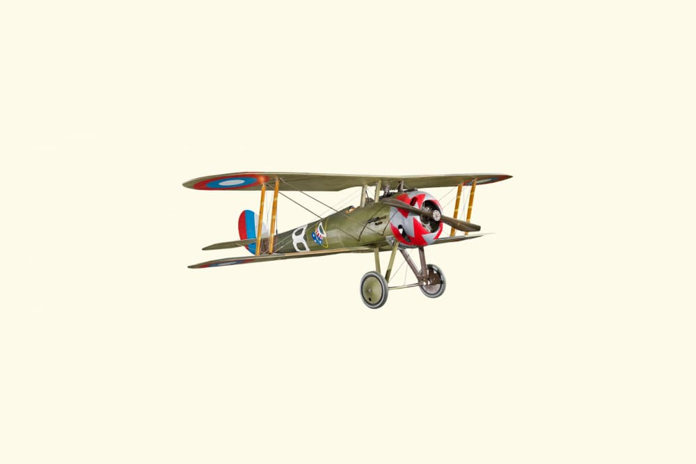Vintage Biplane Model by Wild Violets — canvas wall art