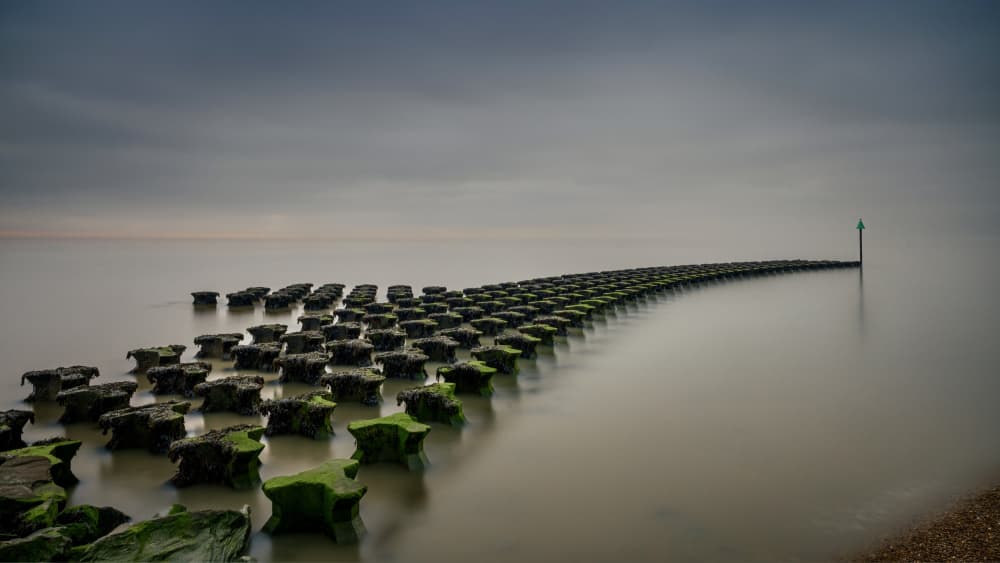 Smooth Sea Groyne Path by Hans Repelnig — canvas wall art