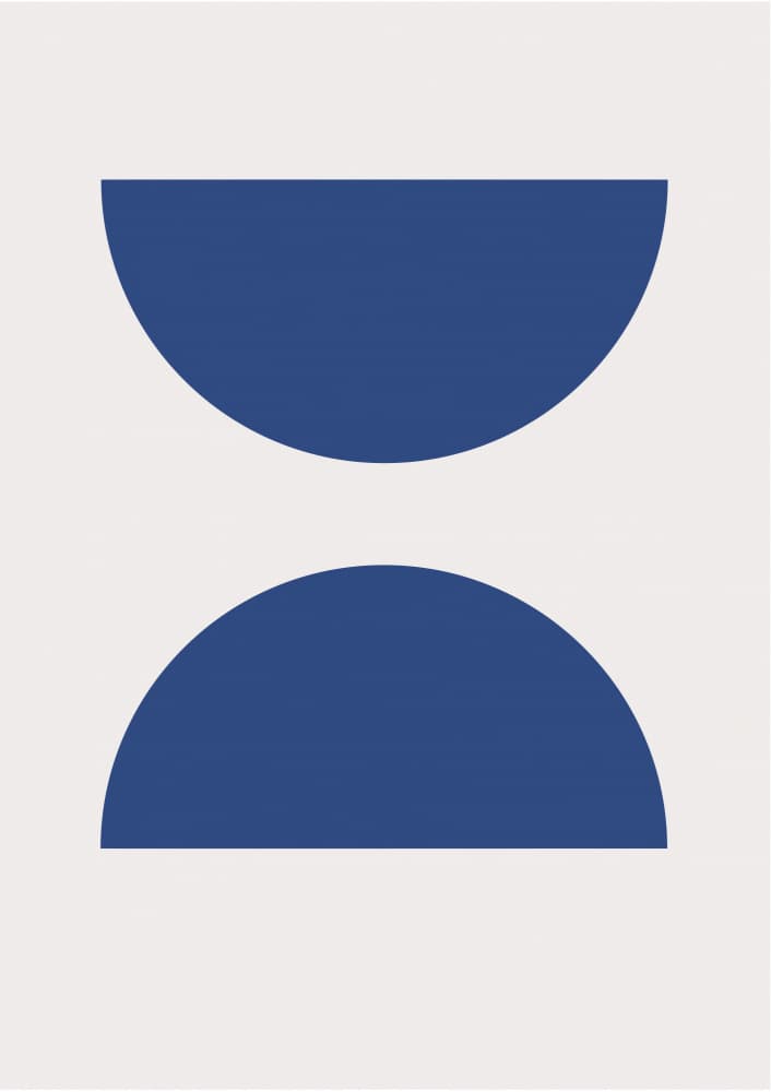Abstract Blue Shapes by FINE FINE STUFF — canvas wall art