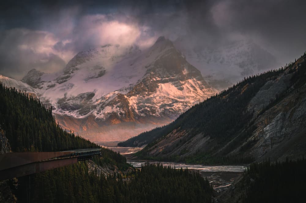 Majestic Mountain Twilight by Bing Li — canvas wall art