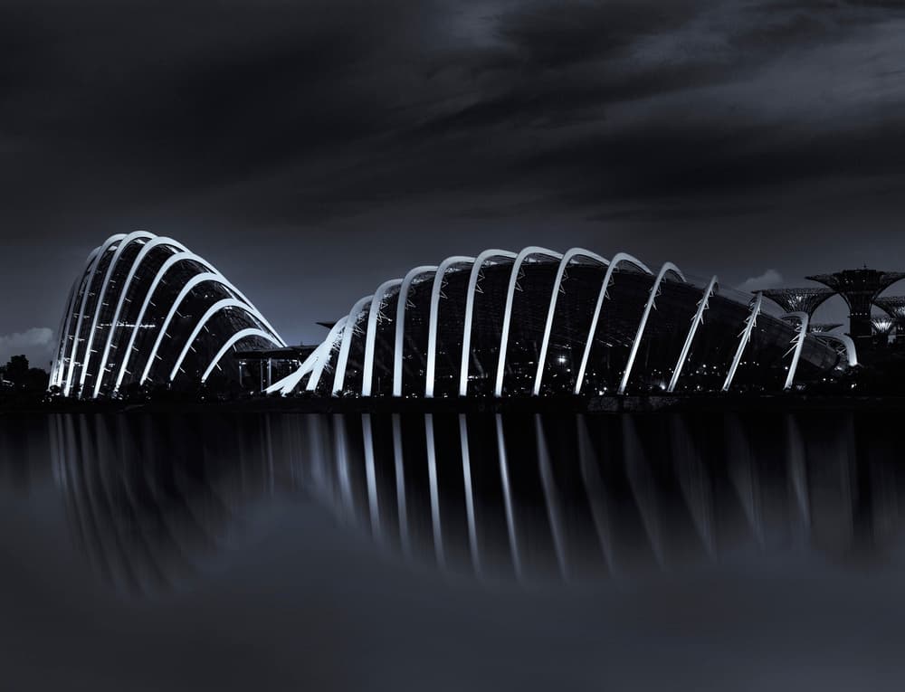 Illuminated Night Reflections by Ahmed Thabet — canvas wall art