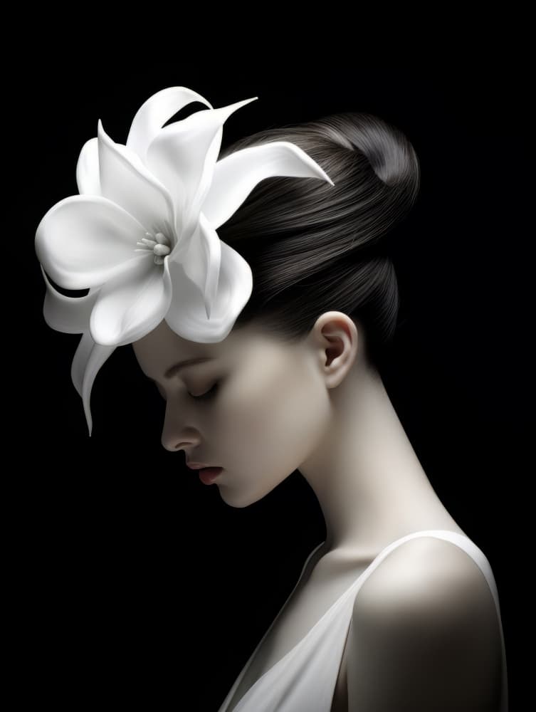Elegant White Blossom by Bilge Paksoylu — canvas wall art