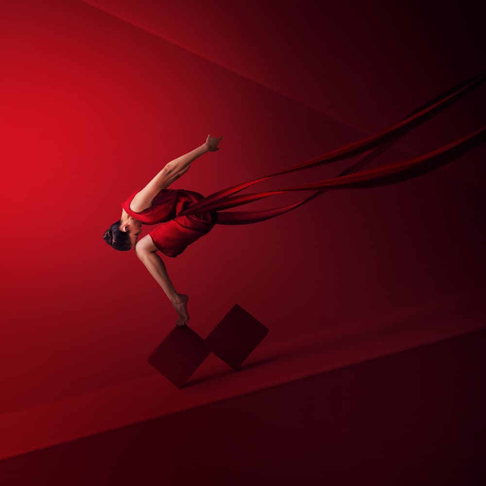 Dynamic Red Movement by hardibudi — canvas wall art