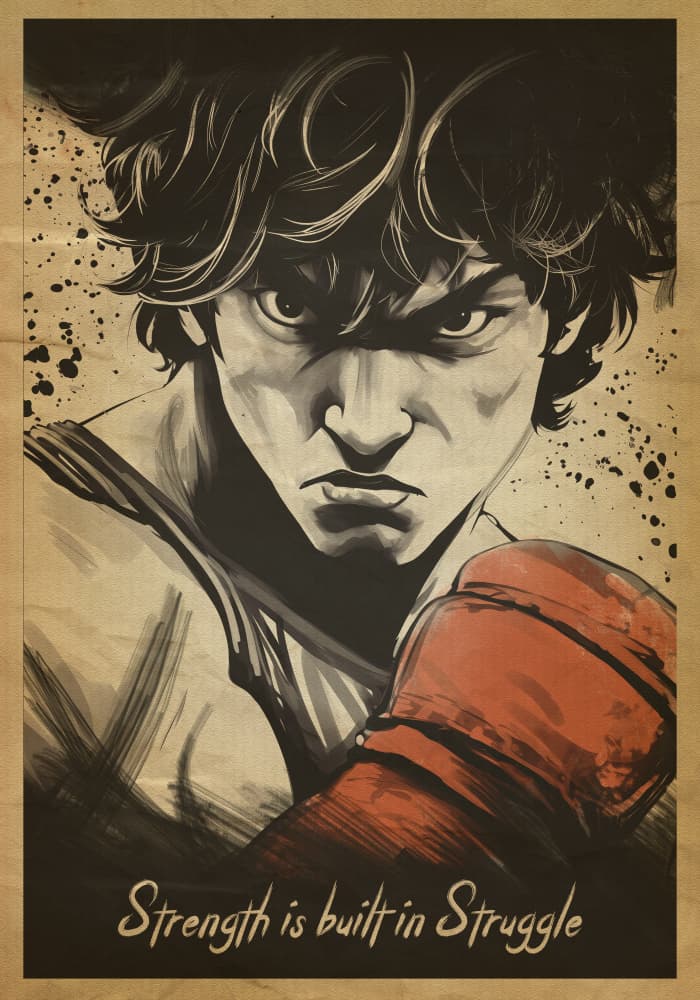 Determined Fighter's Gaze by Fadil Roze — canvas wall art