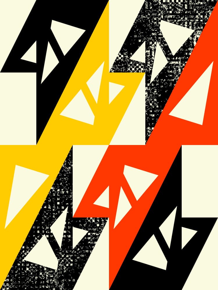 Dynamic Geometric Abstract by Petr Strnad — canvas wall art