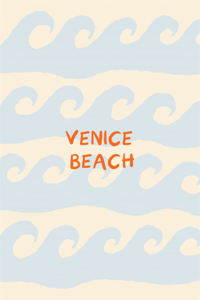 Venice Beach Waves by Treechild — canvas wall art
