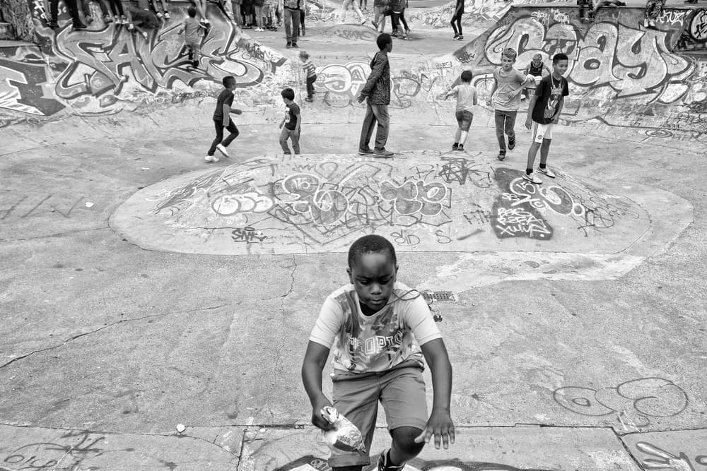 Kids in the Skatepark by Lorenzo Grifantini — canvas wall art