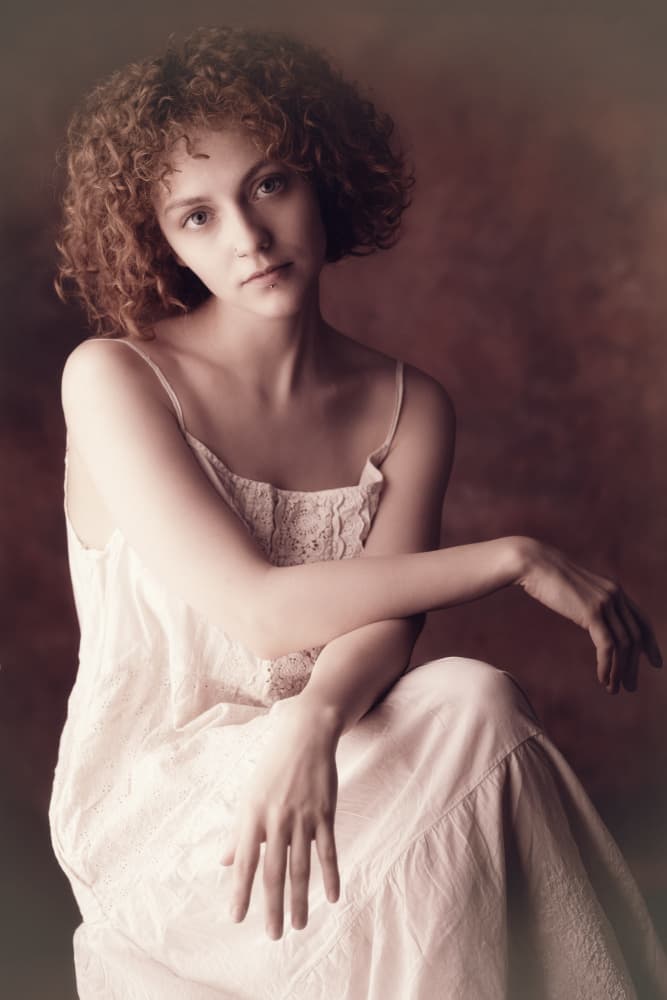Dreamy Redhead Portrait by Jan Slotboom — canvas wall art