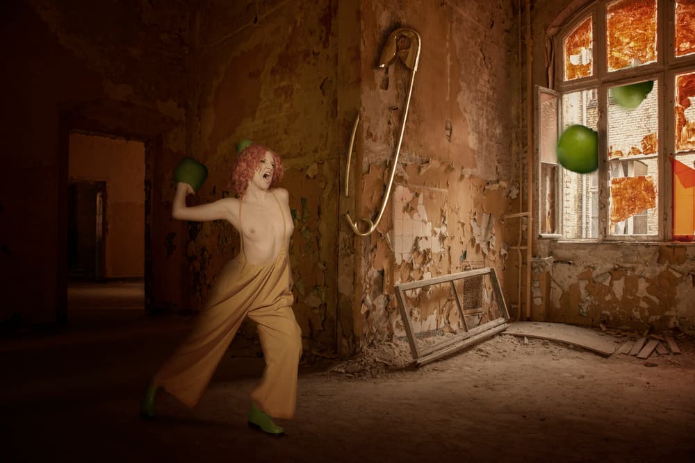 Whimsical Figure Abandoned Room by Christine von Diepenbroek — canvas wall art