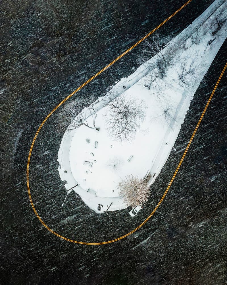 Snowy Urban Island by Wei (David) Dai — canvas wall art