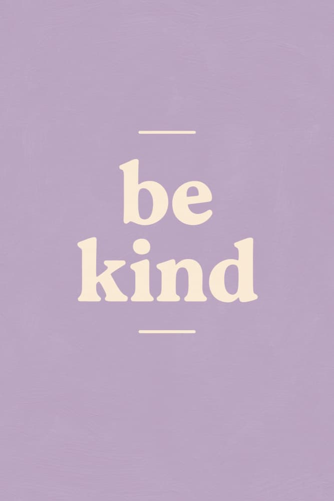 Bekind(purple) by Treechild — canvas wall art