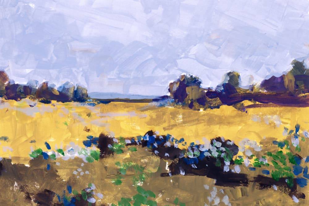 Golden Summer Field by cartissi — canvas wall art