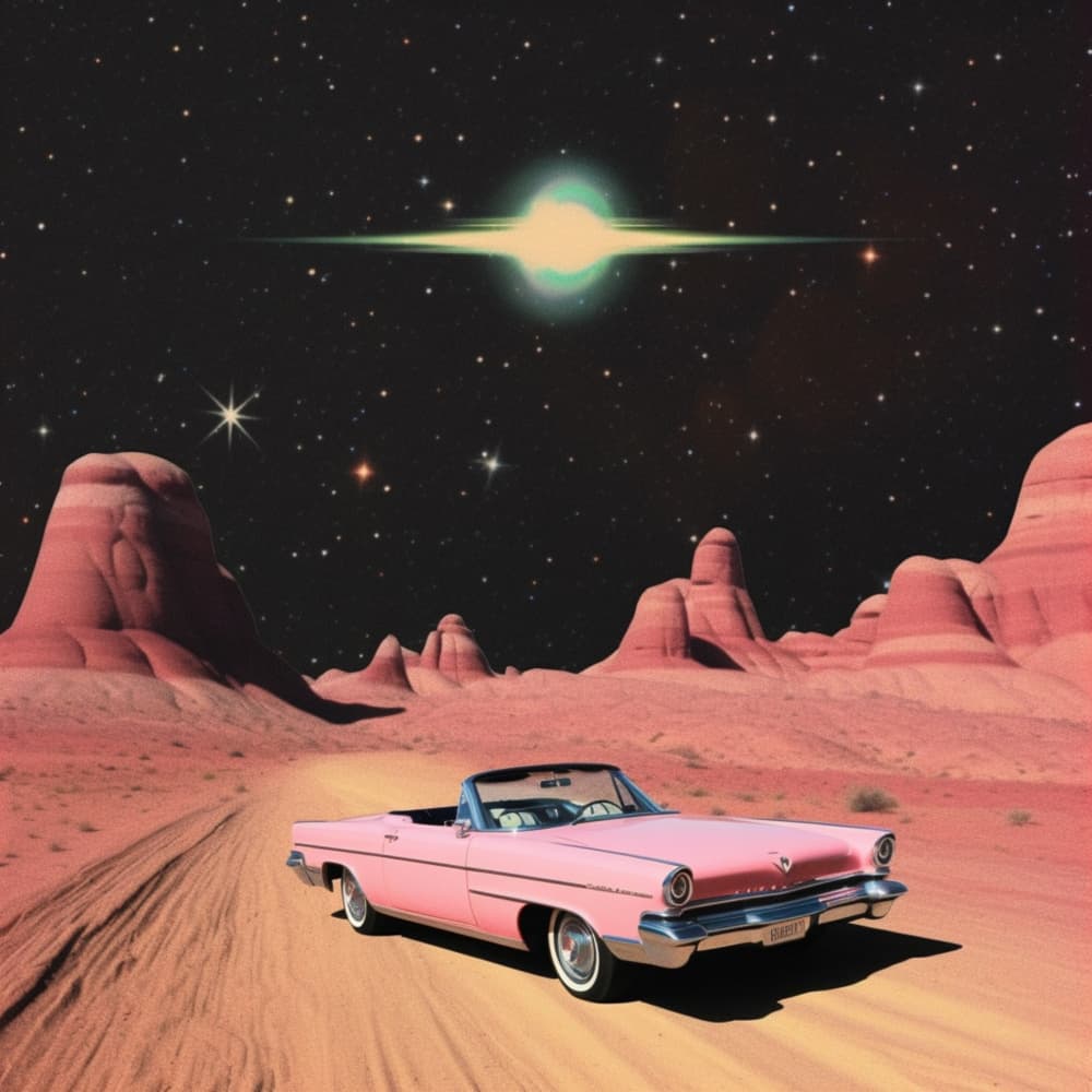 Pink Desert Drive by Samantha Hearn — canvas wall art