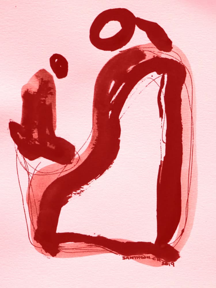 Abstract Loving Embrace by Santhosh ch — canvas wall art