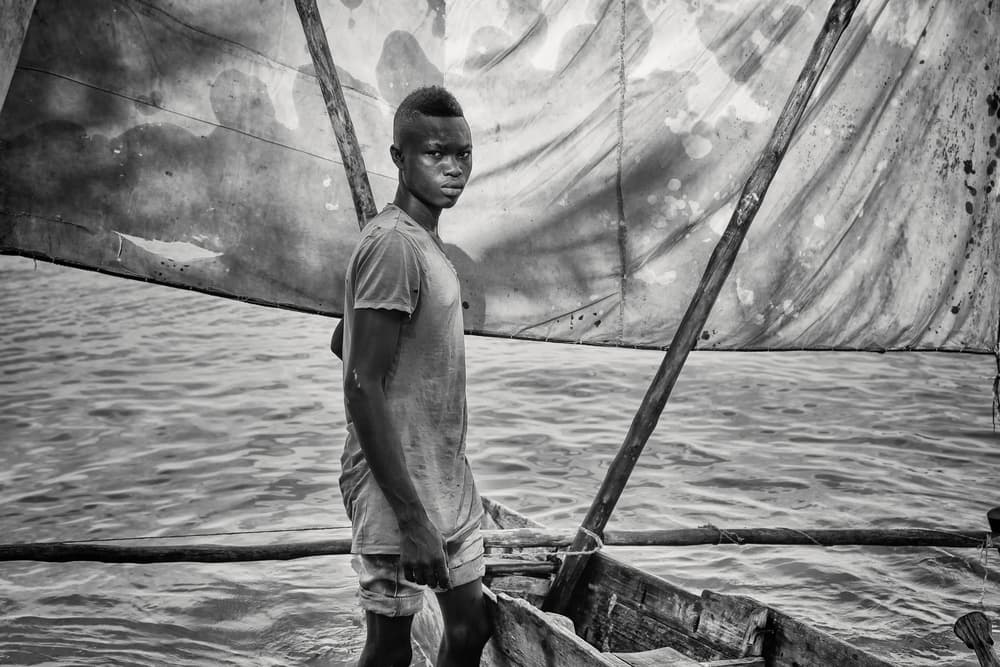 Young Man Sailing by Gloria Salgado Gispert — canvas wall art