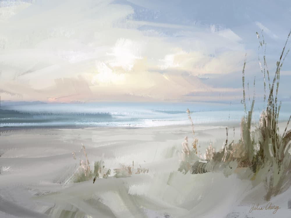 Beach Sunset by Julia Cheney — canvas wall art