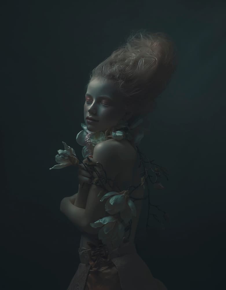 Elegant Floral Whisper by Ewa Cwikla — canvas wall art