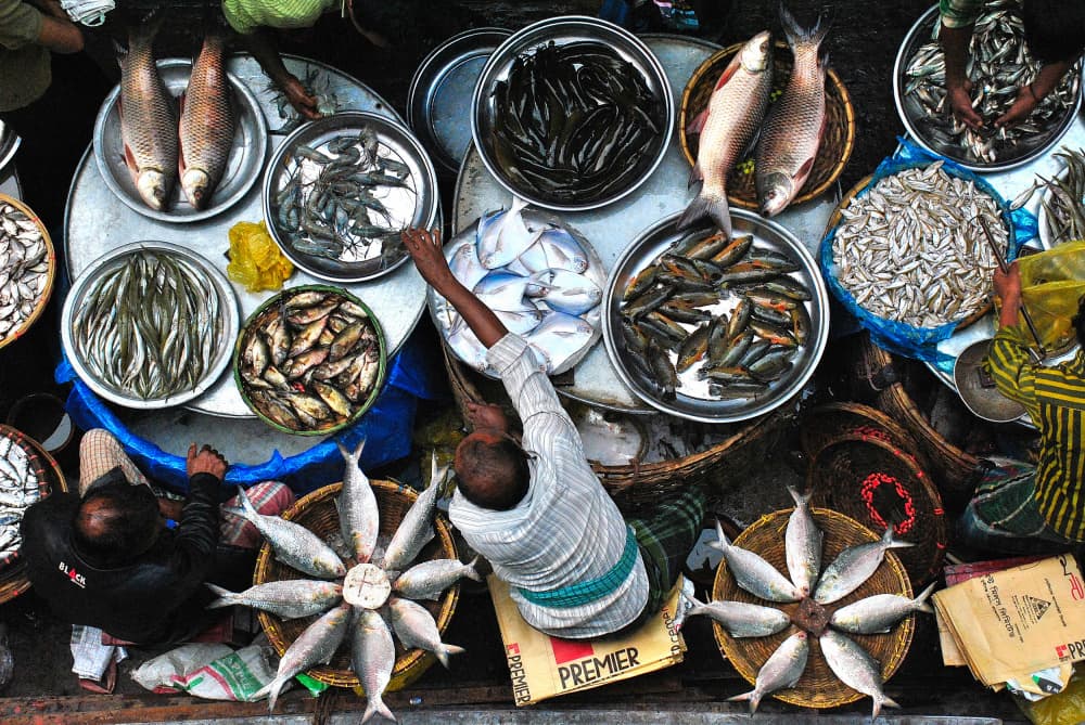 Vibrant Fish Market by MD MAHABUB HOSSAIN KHAN — canvas wall art