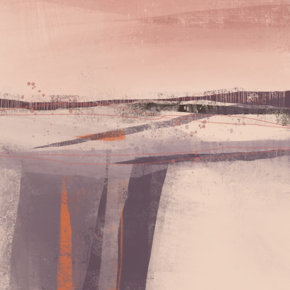 Muted Abstract Horizon by MANSI SAXENA — canvas wall art