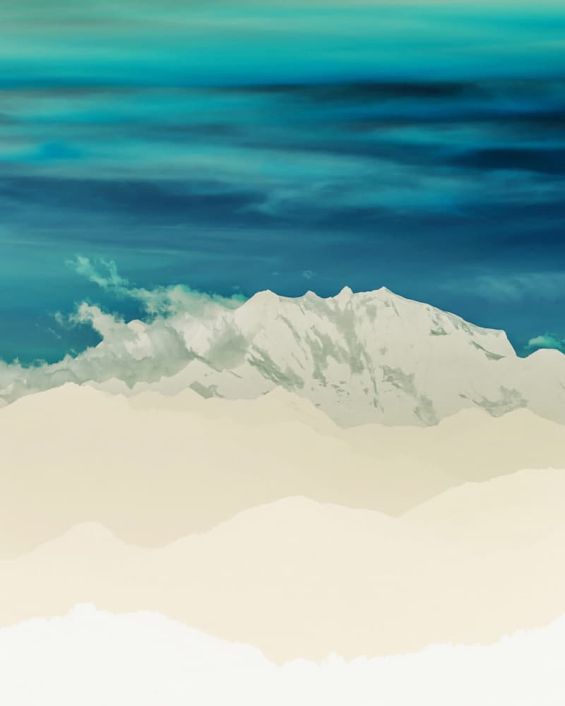 Blue Mountain by Uma Gokhale — canvas wall art