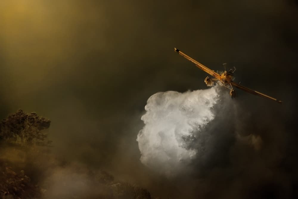 Wildfire Water Drop by Antonio Grambone — canvas wall art