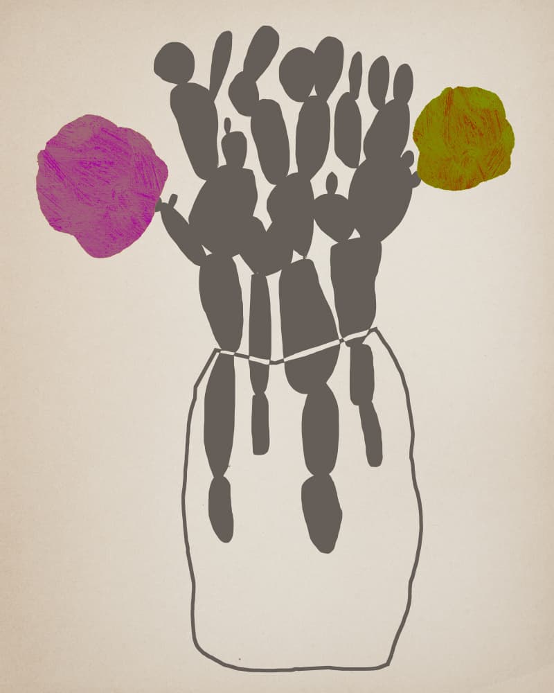Minimalist Botanical Vase by Diana Jahns — canvas wall art