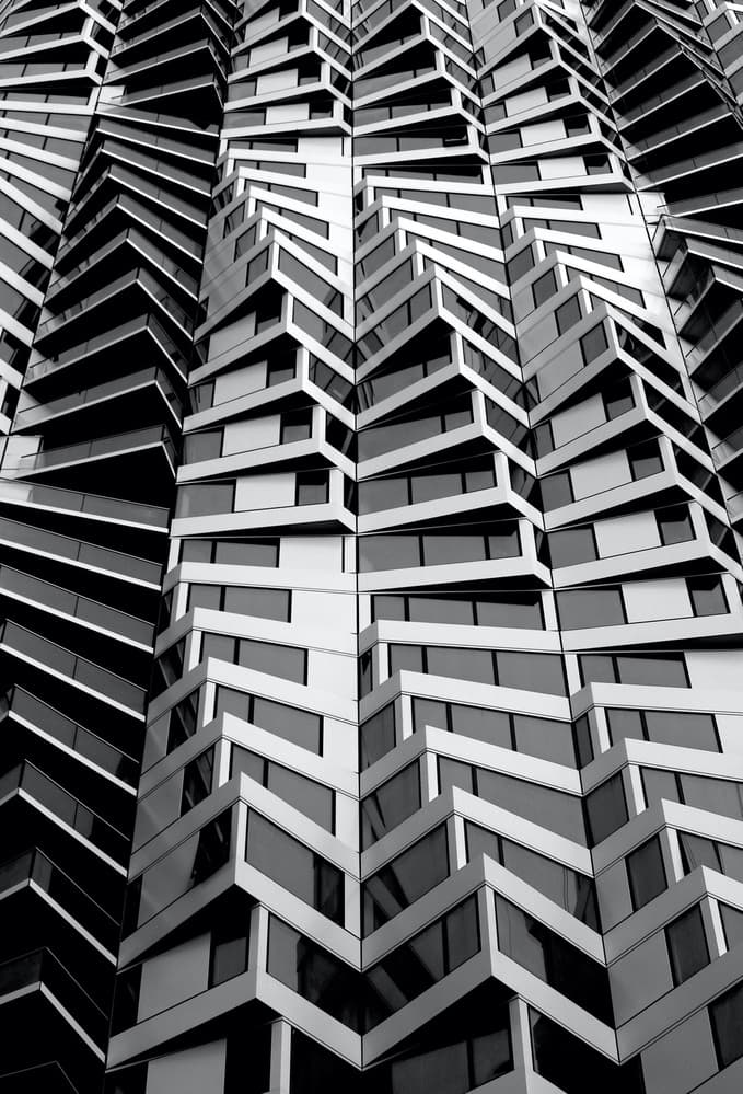 Geometric Facade Architecture by Robin Wechsler — canvas wall art