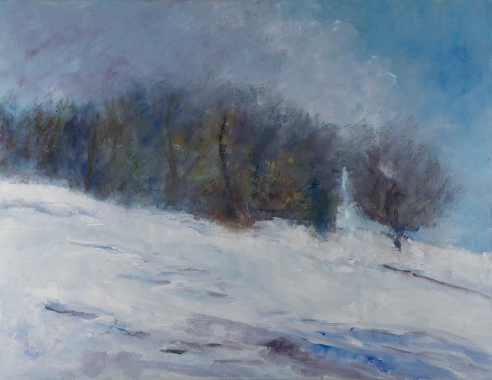 Snowy Winter Forest by Richard Gombar — canvas wall art