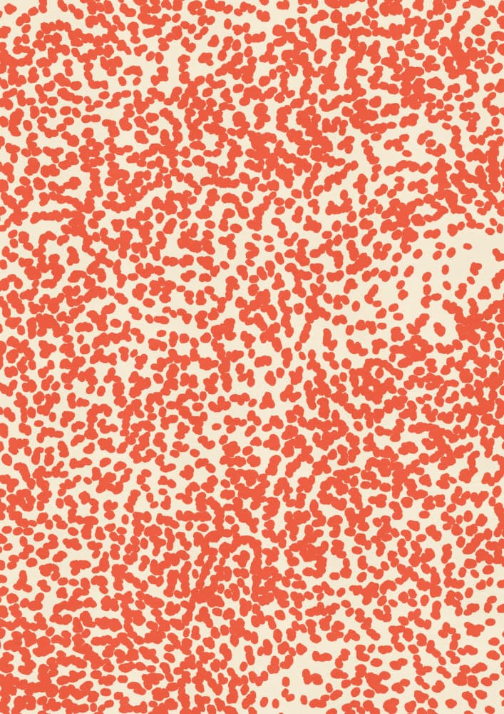Scattered Coral Dots by Nicholas — canvas wall art