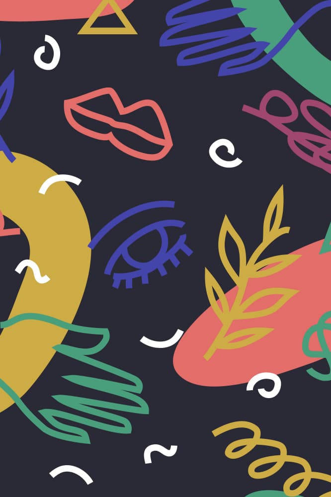 Playful Abstract Faces by Anna Rose — canvas wall art