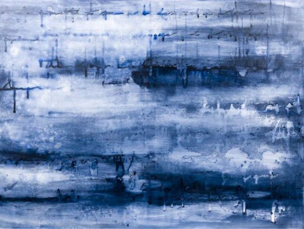 Washed Blue Tones by Deb Chaney — canvas wall art