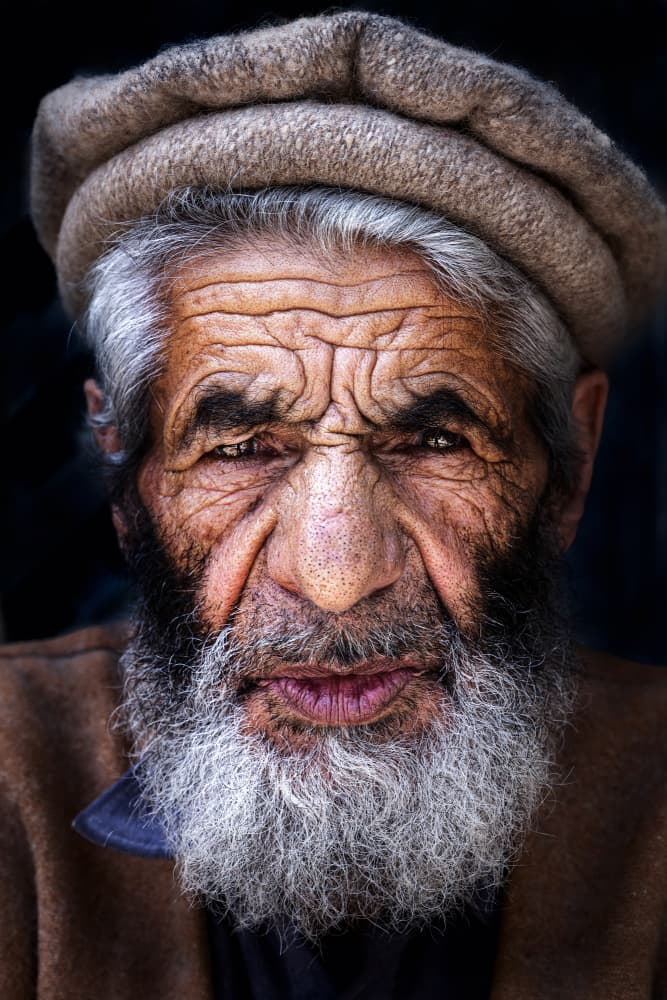 Wise Elder Portrait by Ali Khataw — canvas wall art