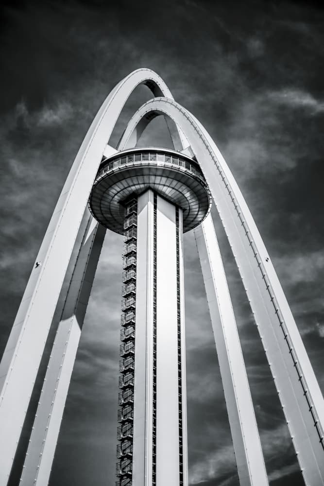 Towering Arches Sky by Tomoshi Hara — canvas wall art