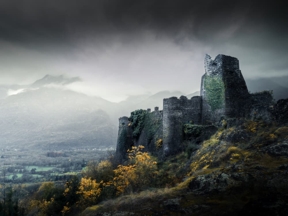 Dramatic Castle Ruins by Cristiano Giani — canvas wall art