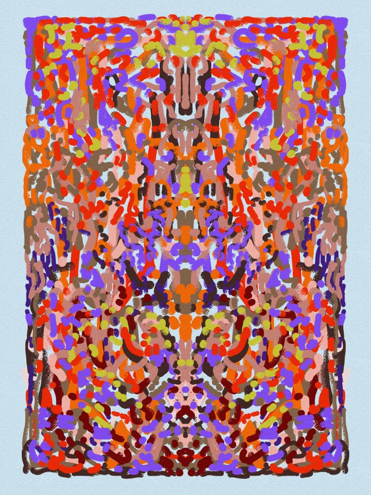 Vibrant Abstract Symmetry by Josie George — canvas wall art