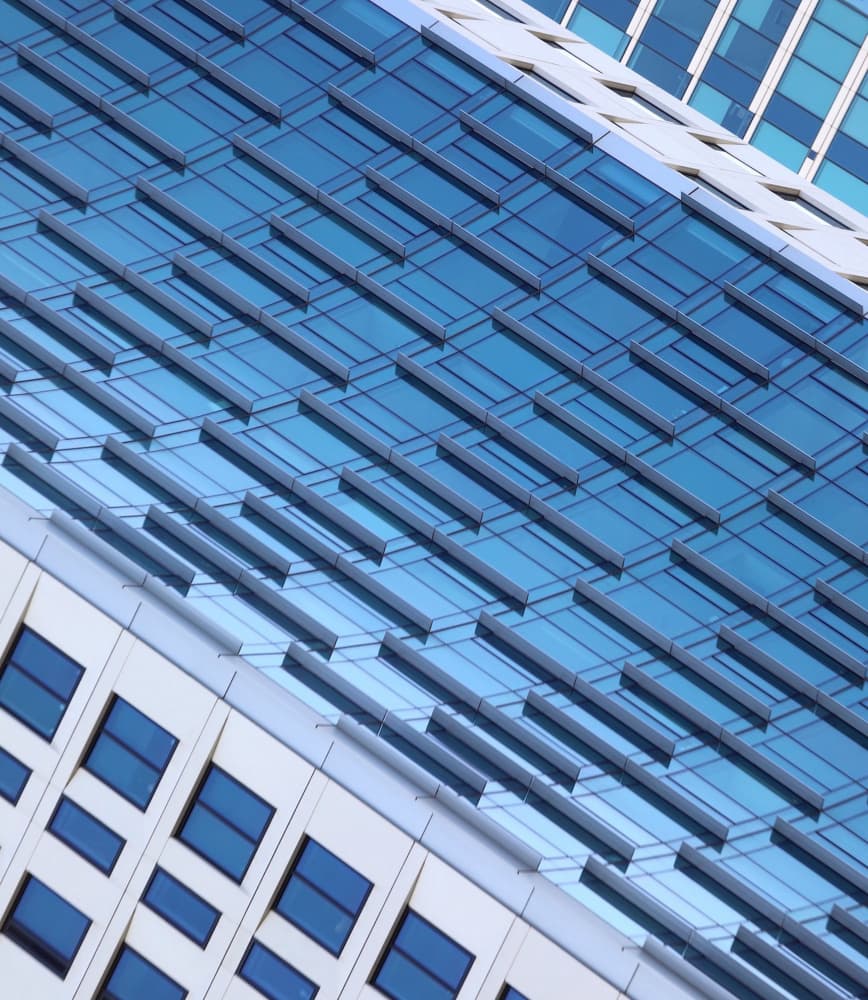 Blue Glass Architecture by Robin Wechsler — canvas wall art